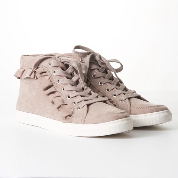 Fergalicious Shoes - Fergalicious Hope High Top Sneakers Color Taupe 8